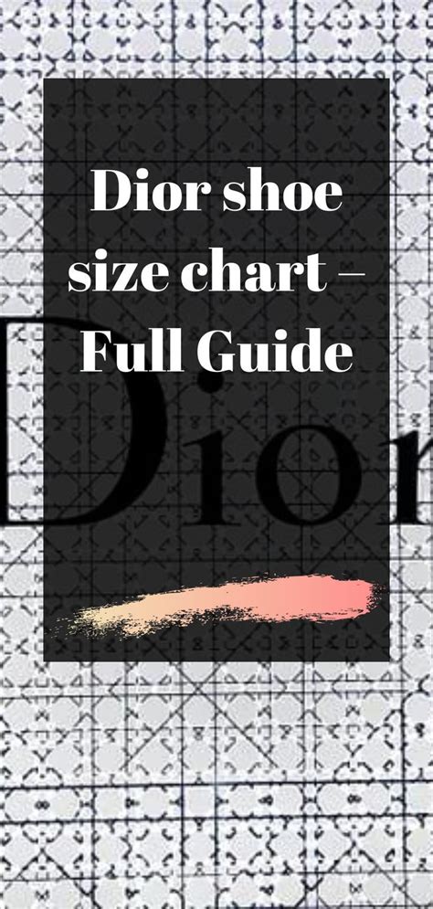 christian Lady Dior size chart